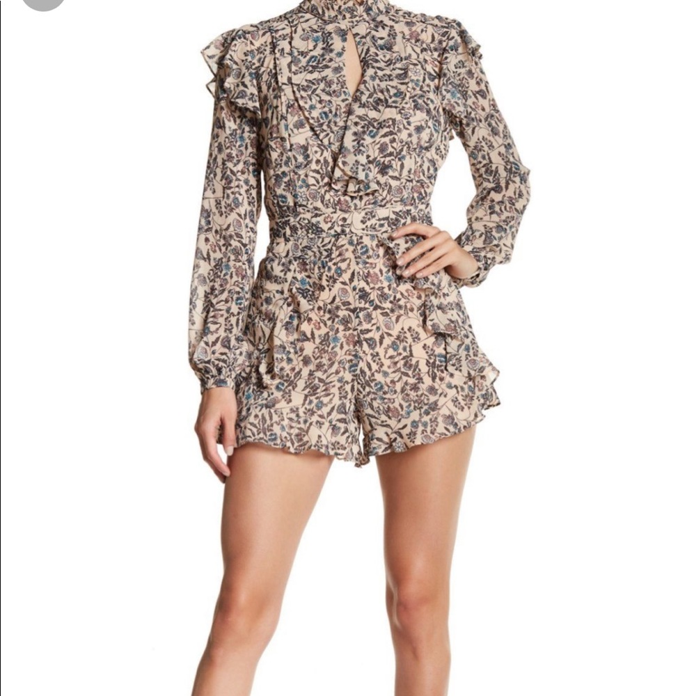 Bardot floral romper
